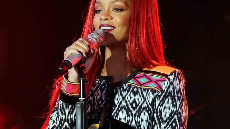 Singer Rihanna performs on MTV's "The Seven" in Times Square....