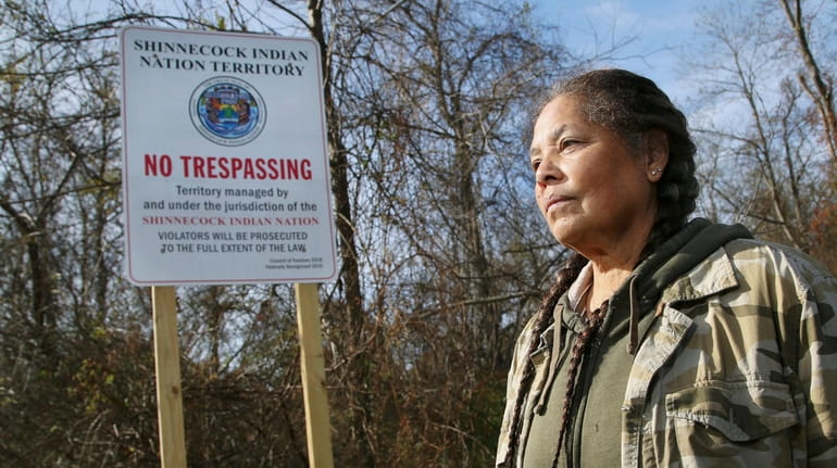 Rebecca Hill-Genia, American Indian Movement advocate and a voice for Shinnecock land...