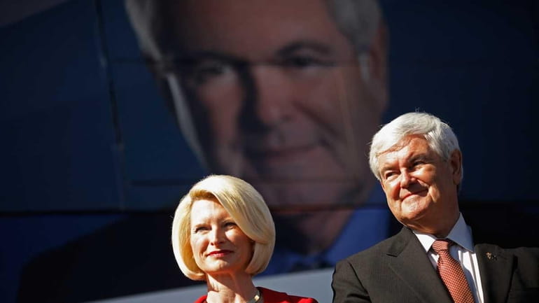 Republican presidential candidate and former Speaker of the House Newt...