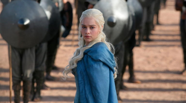 Daenerys Targaryen (played by Emilia Clarke) in a scene from...