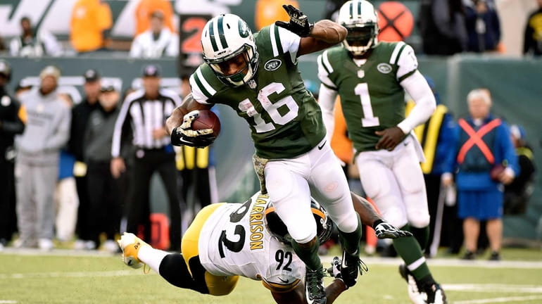 Wide receiver Percy Harvin of the New York Jets is...