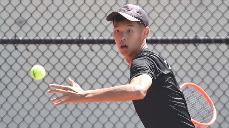 Commack's Edward Liao during the large schools Long Island Championship against...