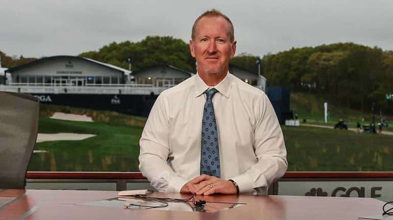 David Duval at the on-course Golf Channel studio on Tuesday, May...