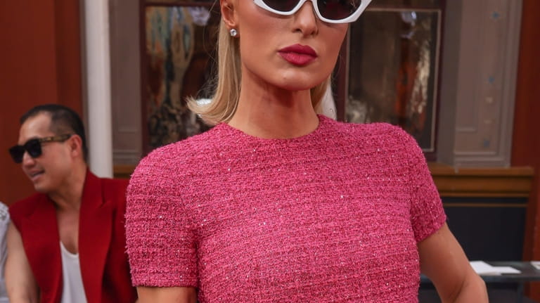 Paris Hilton attends the Valentino Spring/Summer 2024 womenswear fashion collection...