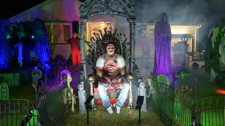 “The Butcher” Halloween display at 3 Washington Avenue in Selden. 
