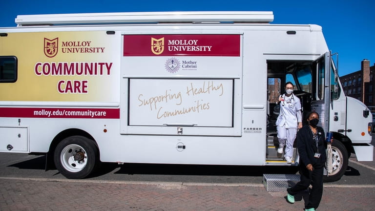Molloy University’s Community Care Mobile Clinic brings faculty and students...