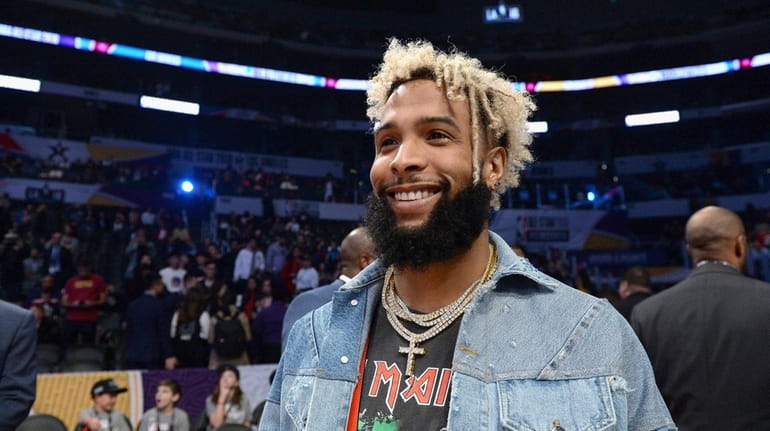 Odell Beckham Jr. attends the NBA All-Star Game at Staples...