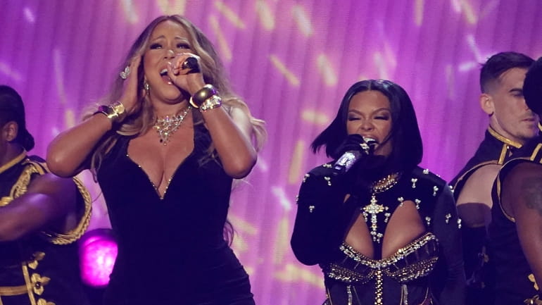 LI music icon Mariah Carey, left, and BET best new...