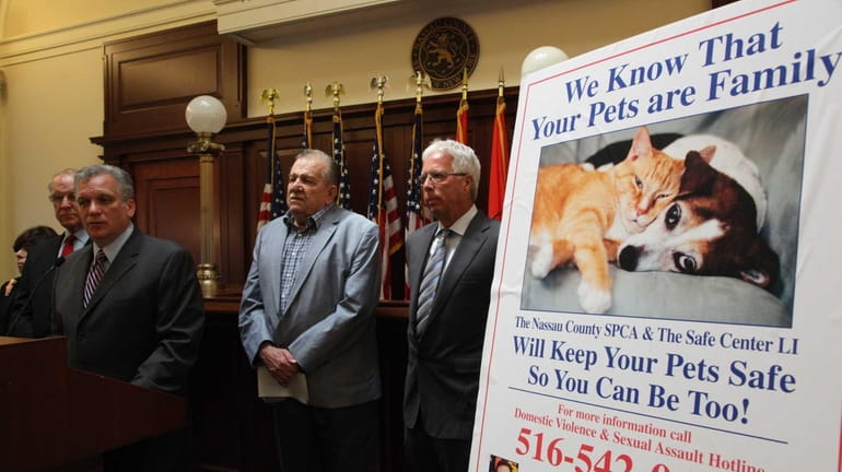 Nassau County Executive Edward Mangano announces a new Nassau SPCA...