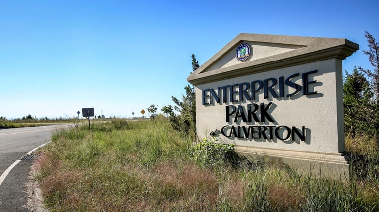 The entrance to the Town of Riverhead's Enterprise Park, on...