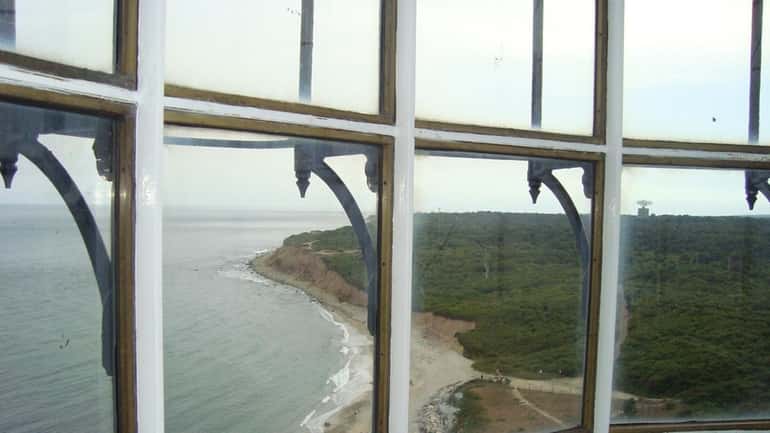 The view from inside the highest point of the Montauk...