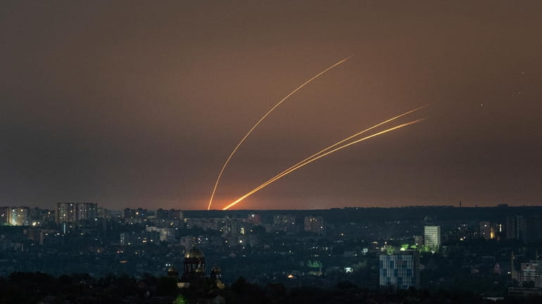 Russian rockets are launched against Ukraine from Russia's Belgorod region,...