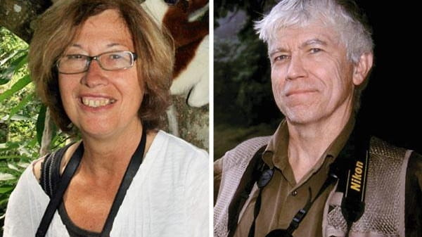 Stony Brook University faculty members Patricia Wright and Russell Mittermeier...