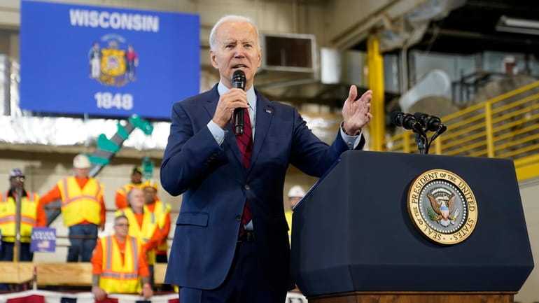 President Joe Biden speaks about his economic agenda at LIUNA...