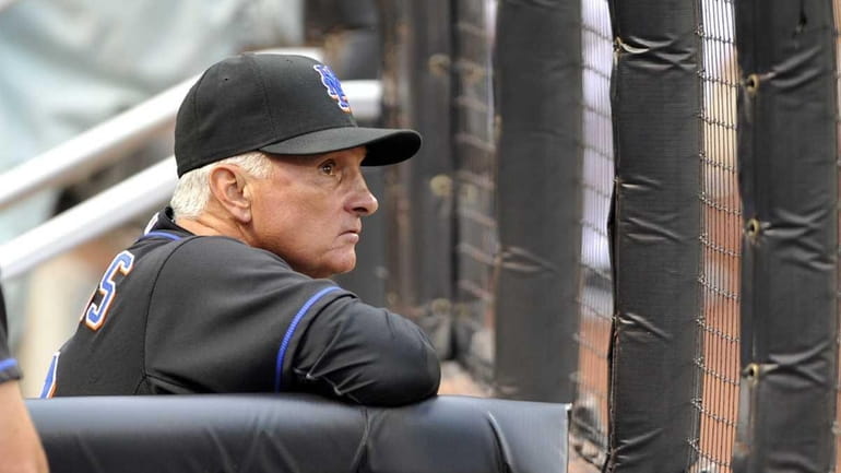 Mets manager Terry Collins keeps an eye on the game...