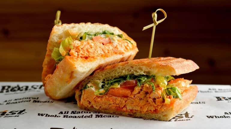This Buffalo-roasted chicken-Gorgonzola sandwich from Roast Sandwich House in Hicksville...