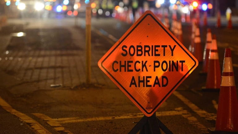 Nassau County Police department conducts a DWI checkpoint on Hempstead...