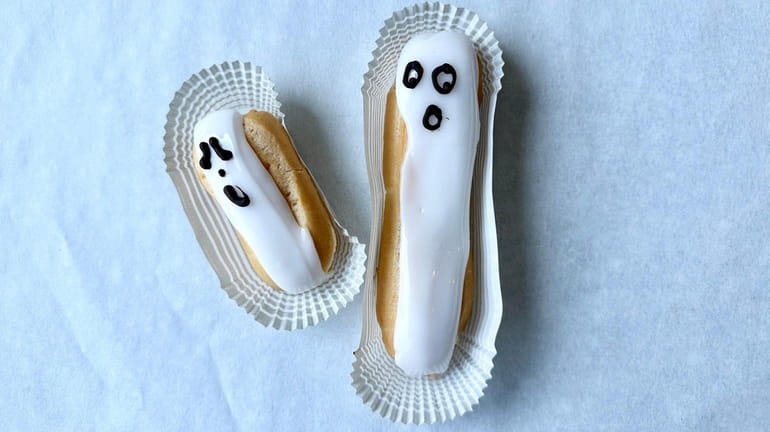 For Halloween, Fiorello Dolce in Huntington is making ghost eclairs.