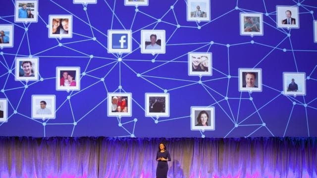 Sheryl Sandberg, chief operating officer of Facebook, speaks at a...