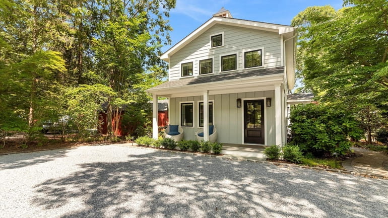 This Cutchogue home featuring the farmhouse style sold in 2022.