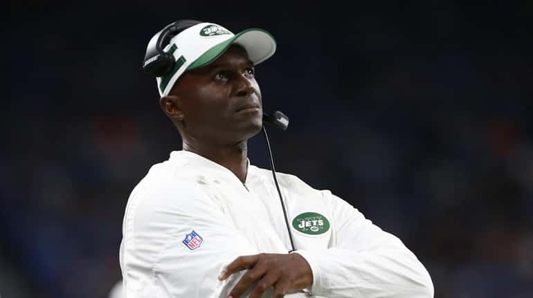 Head coach Todd Bowles of the New York Jets looks...