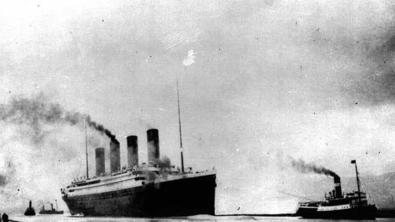 In this April 10, 1912 file photo, the Titanic departs...