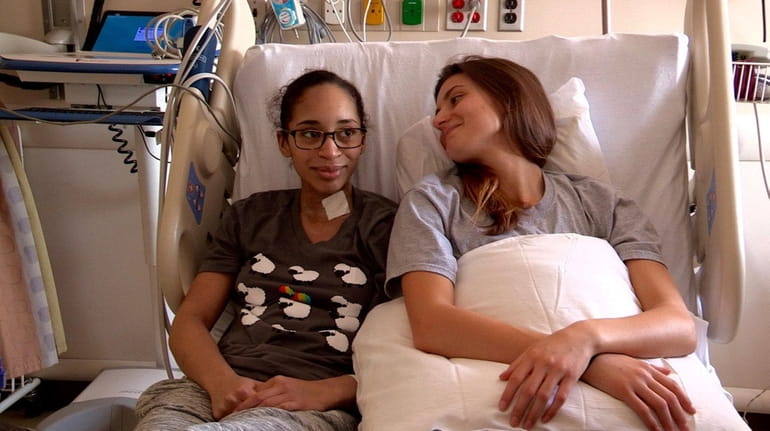 Lori Interlicchio, right, donated a kidney to her girlfriend, Alana...