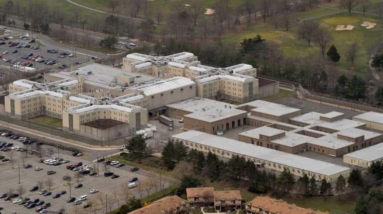 An aerial view of the Nassau County Jail in East...