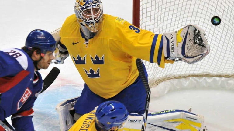 Henrik Lundqvist, who helped Sweden win a gold medal in...