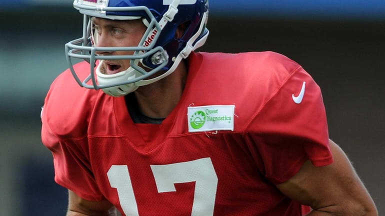 Giants quarterback Curtis Painter practices during training camp at Quest...