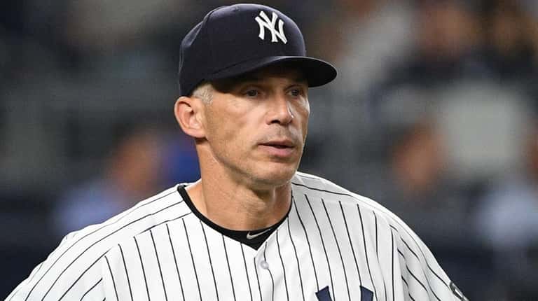 Yankees manager Joe Girardi looks on against the Rays at...