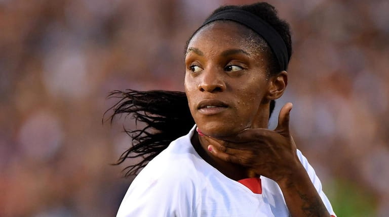 Crystal Dunn of United States against Ireland at the Rose...