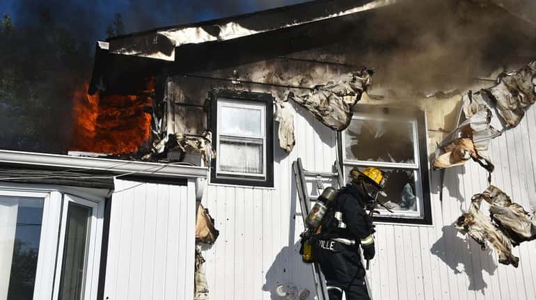 The Hicksville Fire Department responded to a house fire on...