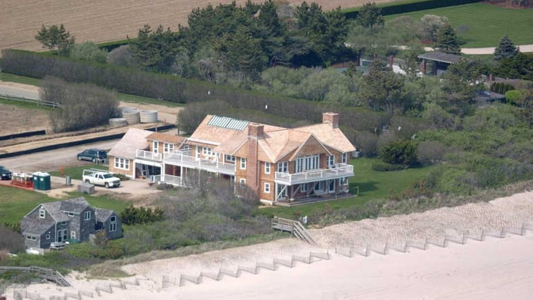 Billy Joel's oceanfront home in Sagaponack. The home was previously...