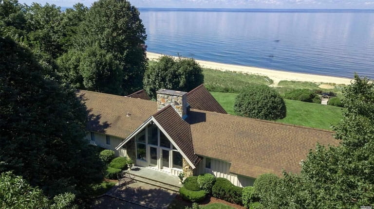 Listed for $2,800,000, this three-bedroom, 2 ½-bathroom house on Pheasant Run in Nissequogue...