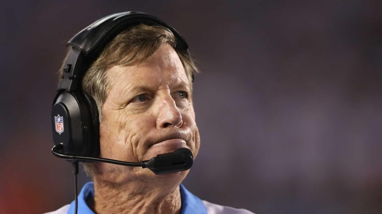 San Diego Chargers head coach Norv Turner looks on during...