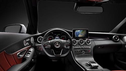 The new C-Class cabin boasts shapely contours and circular air...