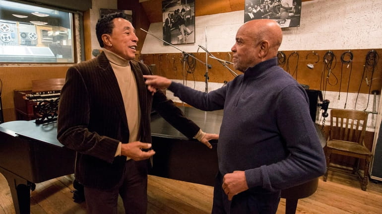 Smokey Robinson, left, and Berry Gordy Jr. in Showtime's "Hitsville:...