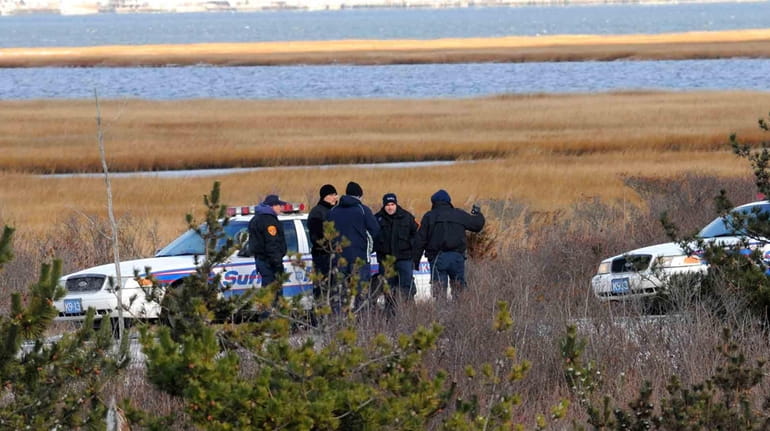 Suffolk County police search Ocean Parkway after four bodies were...