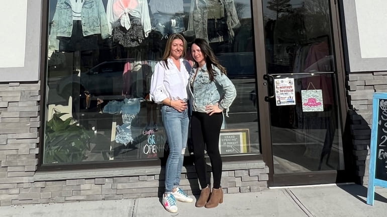 Sisters/owners Shivon Super-Daniels and Samantha Calandrella outside their shop Enigma Boutique in...