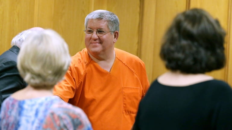 Bernie Tiede smiles after a court hearing granting his release,...