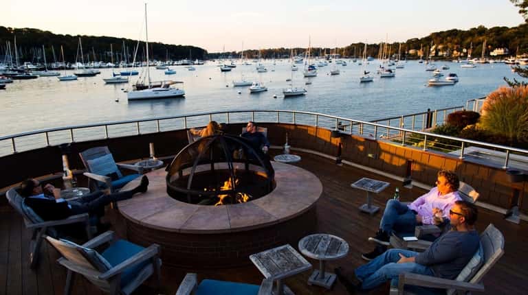 Take in the sunset by the outdoor fire at Prime...