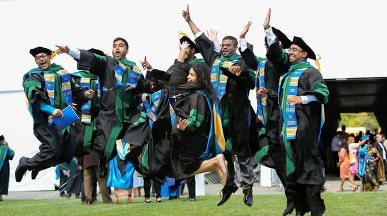 Students who earned their doctor of osteopathic medicine degrees leap...