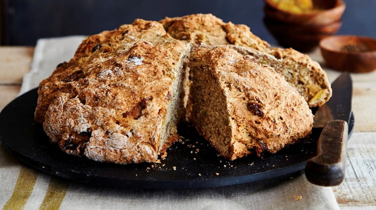 Irish soda bread made with a combination of whole wheat...
