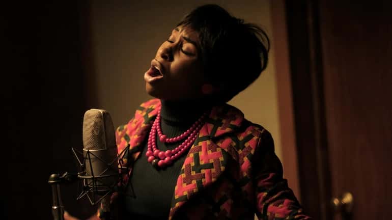 Aretha Franklin, played by Cynthia Erivo, recording at Fame Studios...