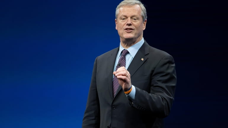 Incoming NCAA president Charlie Baker speaks during the NCAA Convention,...