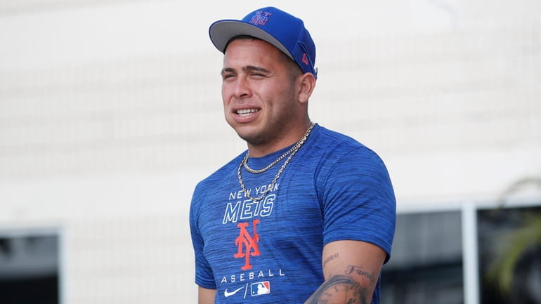 Mets minor-league catcher Francisco Alvarez during practice at Clover Park...