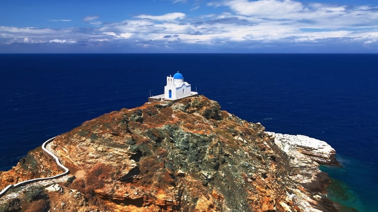The Church of Seven Martyrs in Sifnos, Greece. 