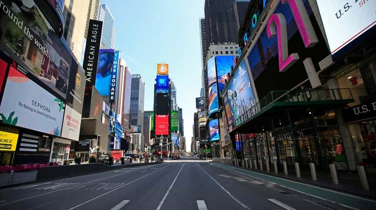 Times Square will be without public revelers for New Year's Eve 2020....