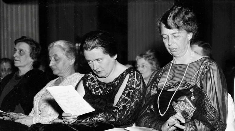 Eleanor Roosevelt, far right, with Lorena Hickok, at a 1935...